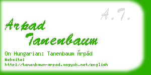 arpad tanenbaum business card